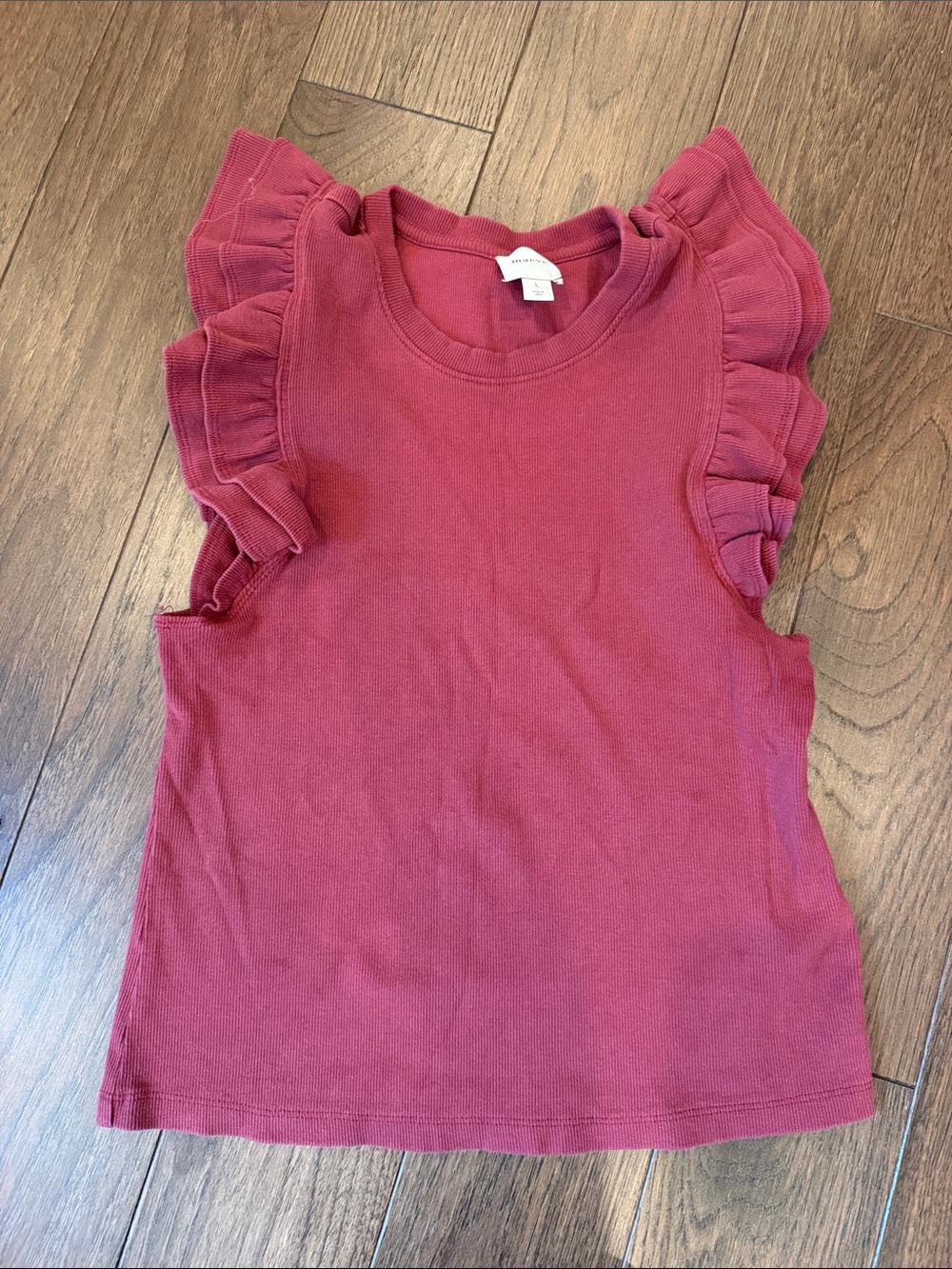 Maeve Women’s Ruffle Tank Top - Rose Size Large - C27-007